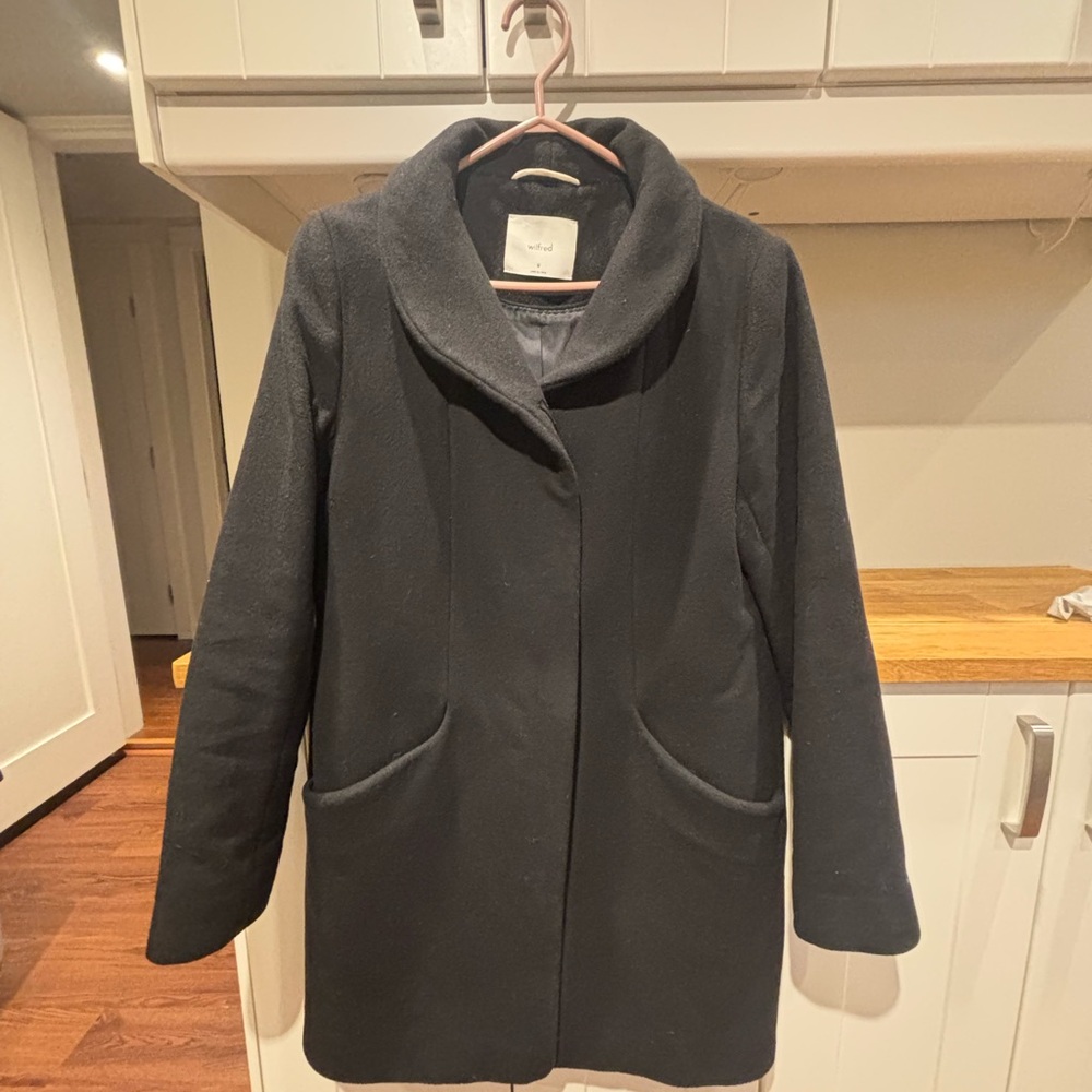 Wilfred Black Cocoon Coat